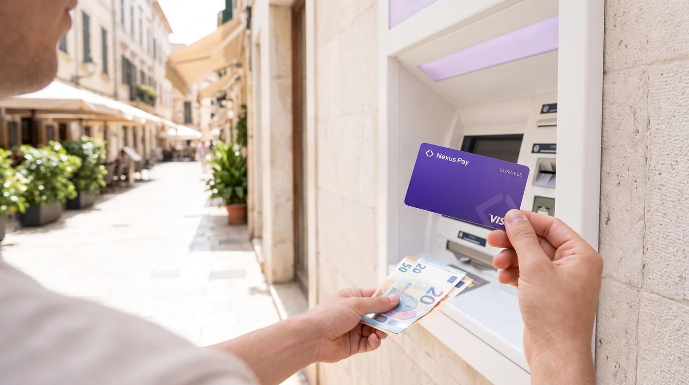 Снятие евро в банкомате картой Nexus Pay